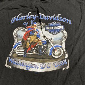 Harley Davidson Washing D.C. George Washington T-shirt 100% Cotton L Made in USA